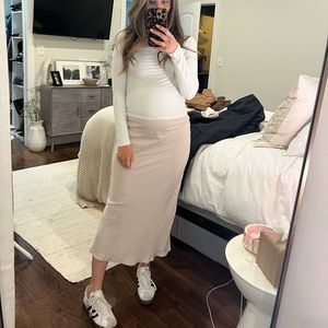 Abercrombie Satin Midi Skirt